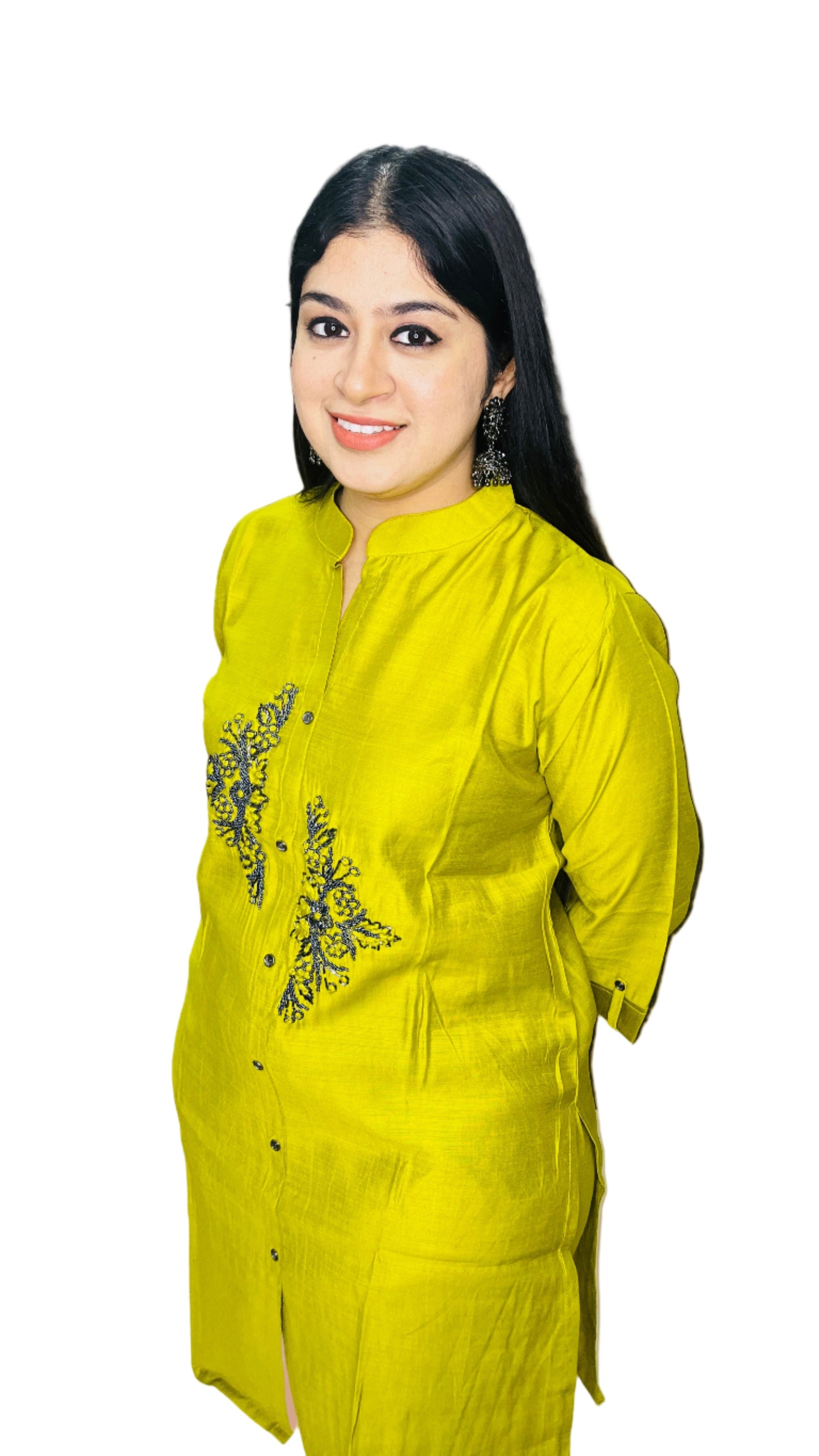 Festive mustard green Coord set