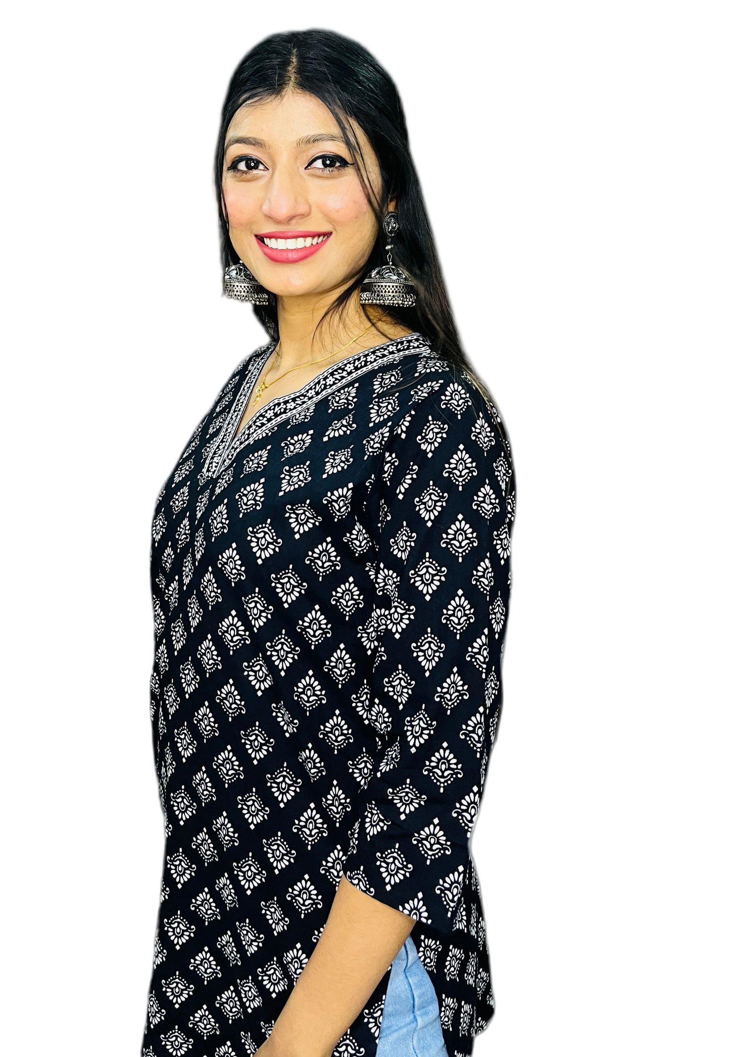 Moonlit Midnight Short Kurti