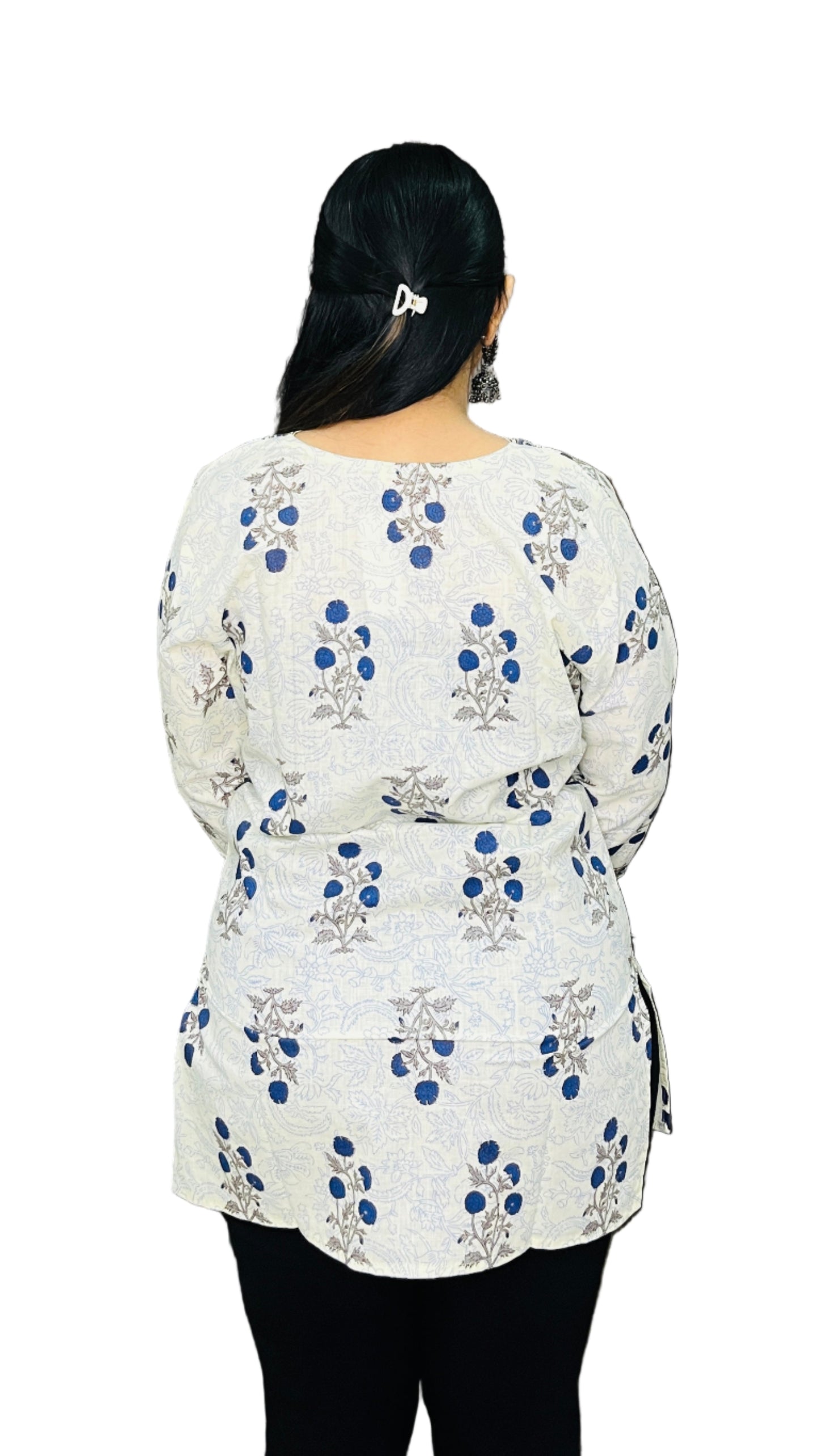 Floral Cotton Short Kurti
