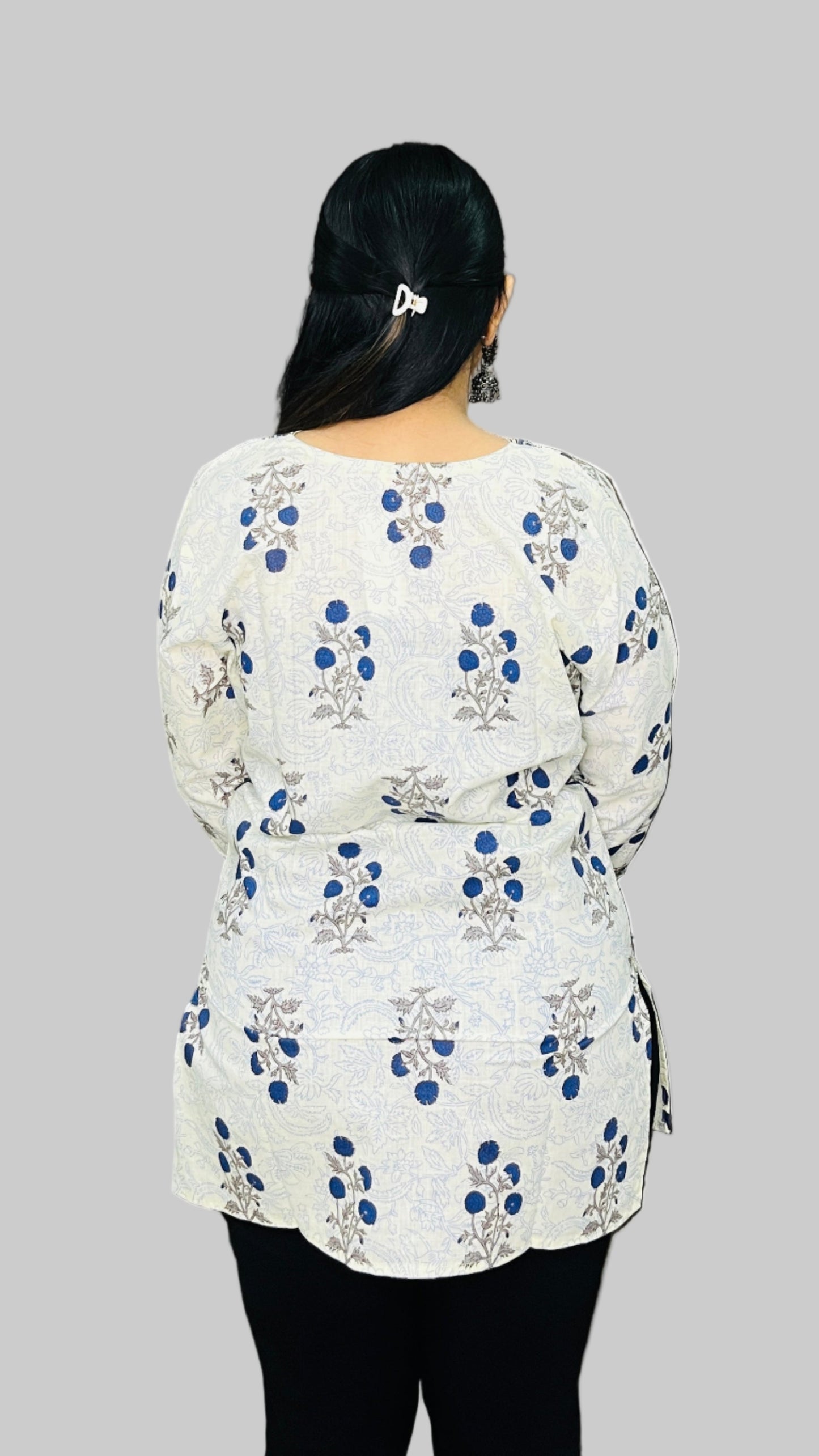 Floral Cotton Short Kurti offers comfort and style for everyday wear