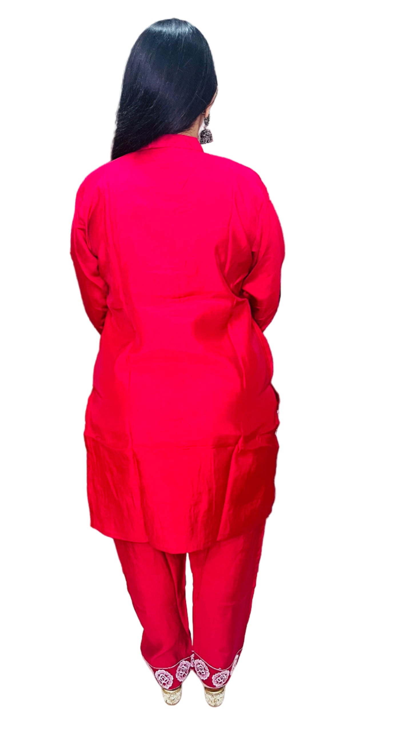 Pink Embroidery Elegance Coord Set