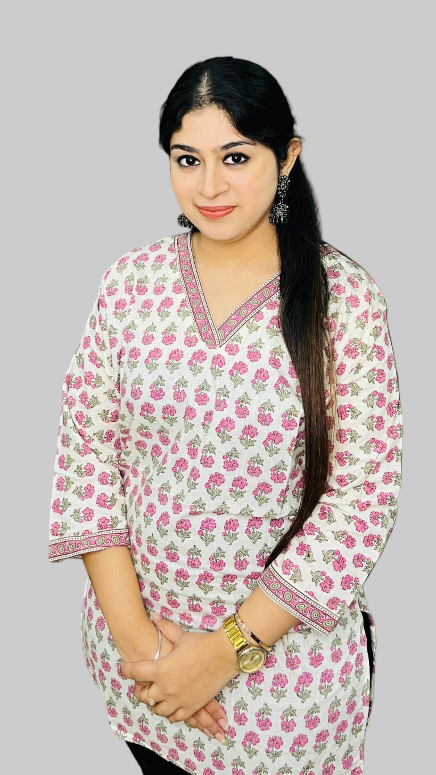Rosy Bloom Short Kurti
