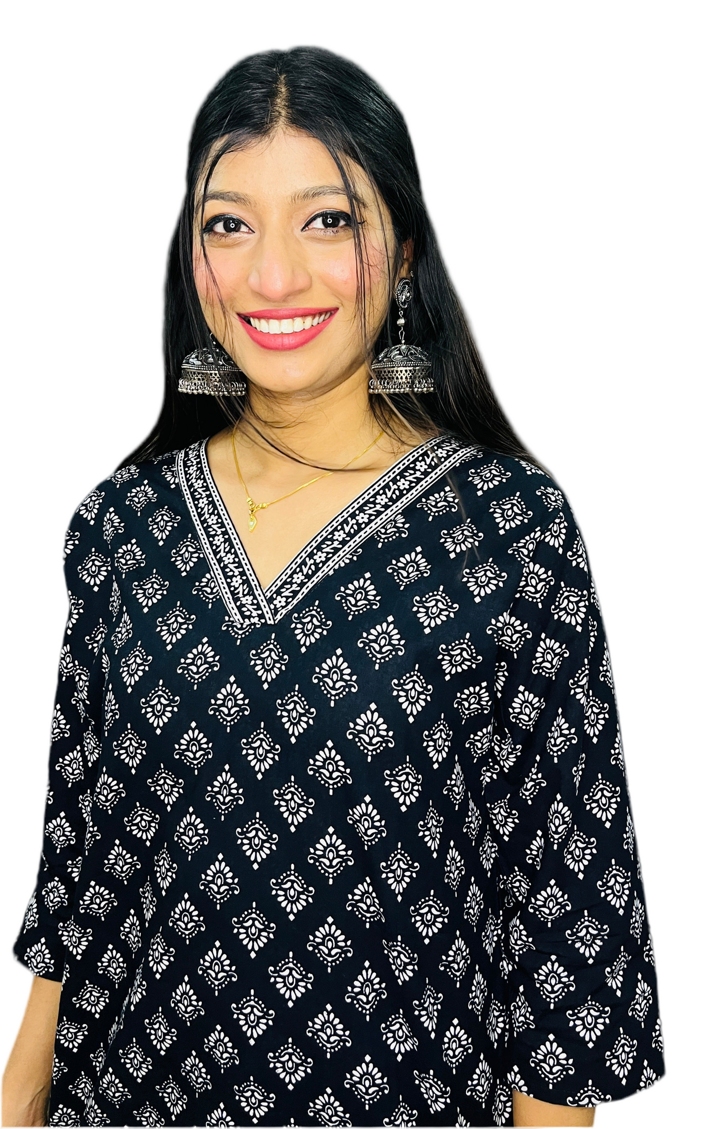 Moonlit Midnight Short Kurti