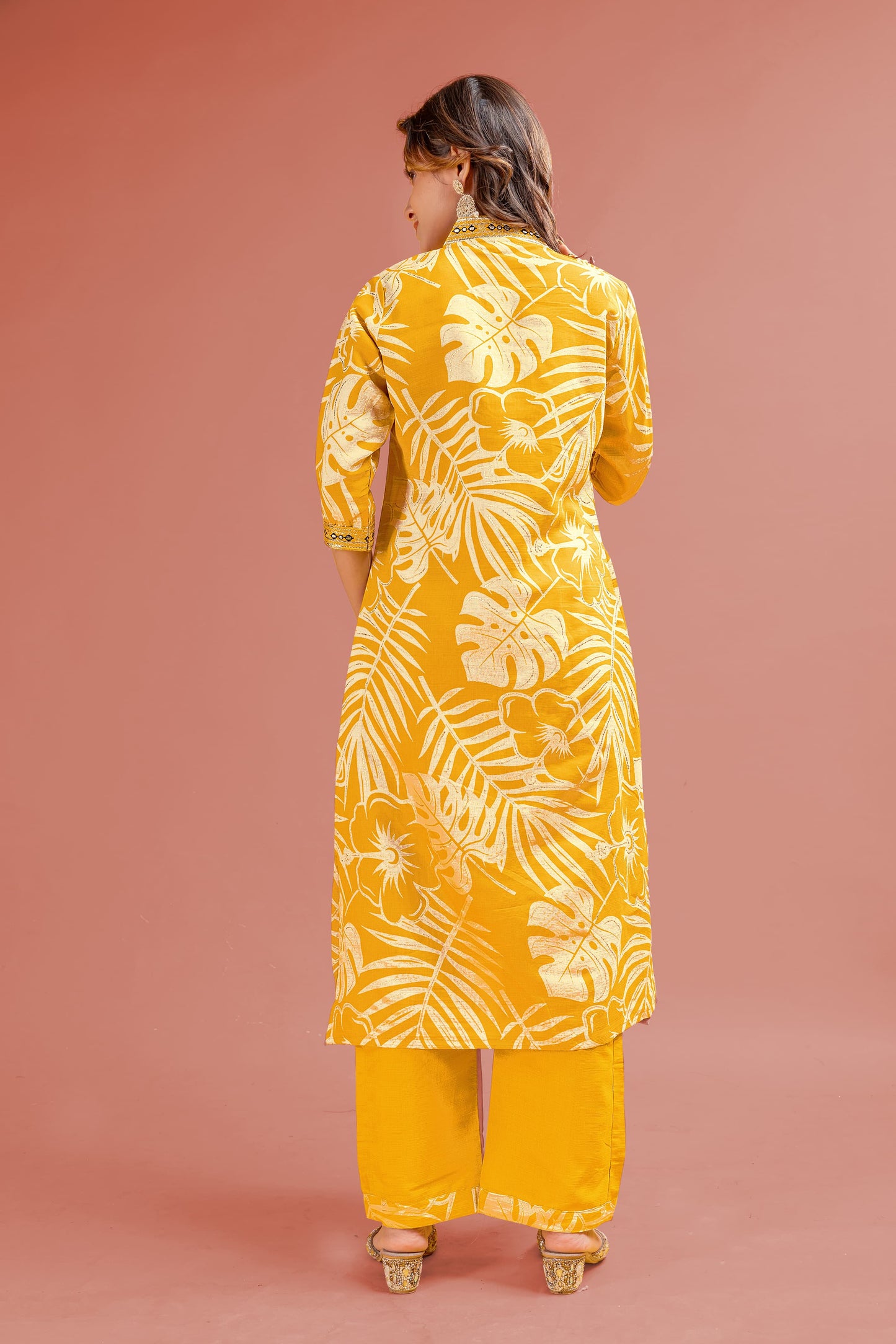Mustard Radiance Kurti Pant Set