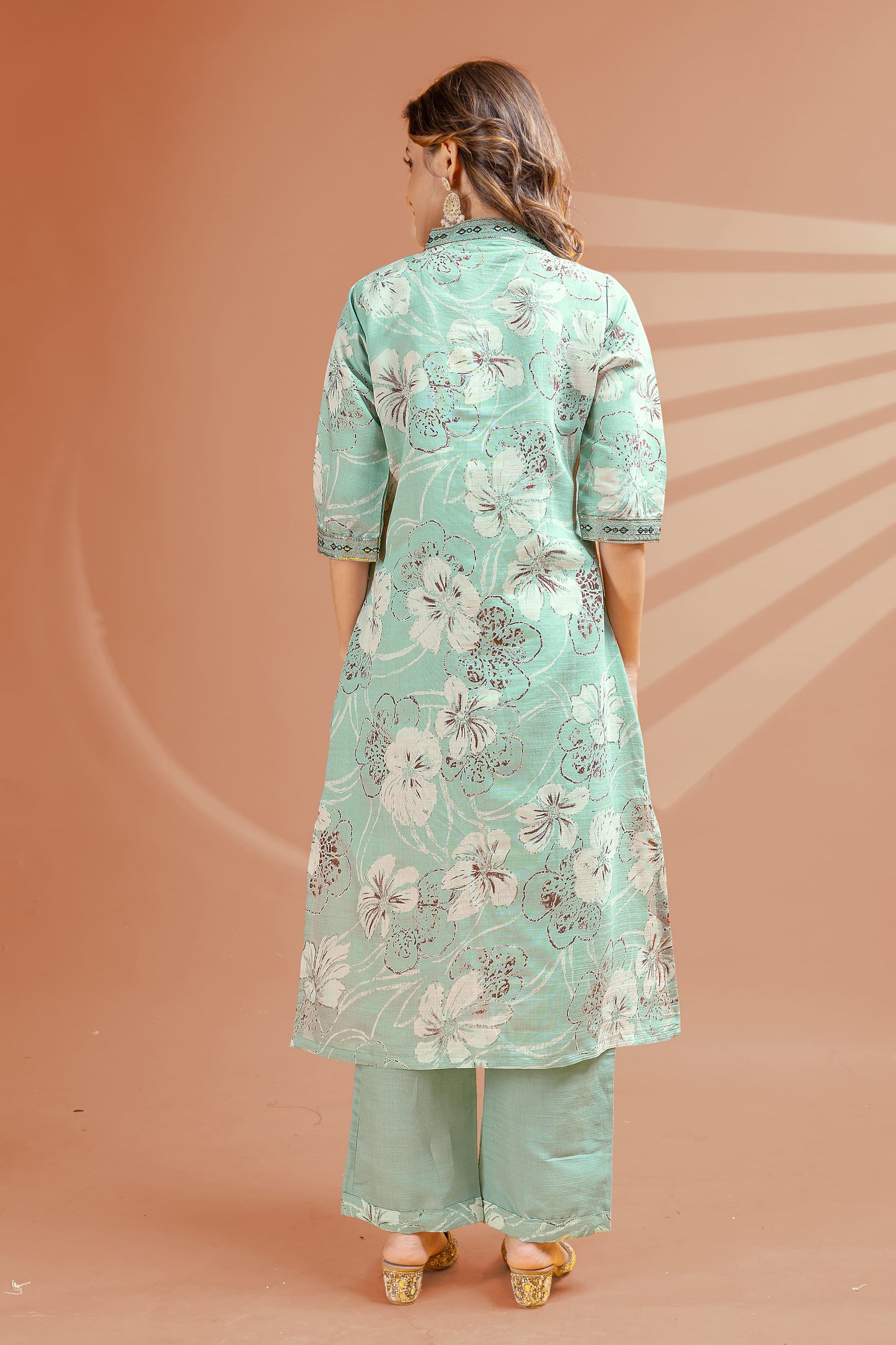 Icy Sage Kurti Pant Set